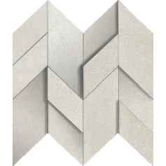 [340.038.0056] Corfu white mosaic freccia 3D 30/30/1,0 matt/rett.