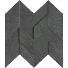 [340.038.0060] Corfu antracite mosaic freccia 3D 30/30/1,0 matt/rett.