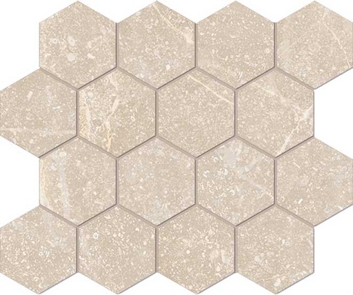 [413.003.0051] Galaxy beige esagone 30/26/0,85 nat/rett.