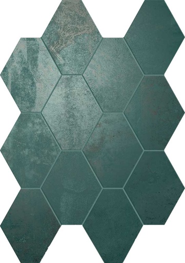 [430.021.0040] Brass green hexagon 25/34/0,95 nat/rett.