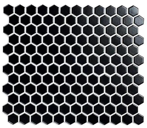 [620.025.0003] Vintage black matt hexagon 2,3/2,6/0,6