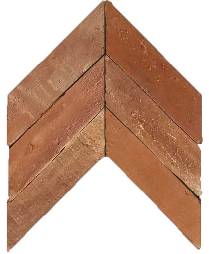 [811.001.0006] Artisan catalan red fishbone 38/10/2,0 (24st/m²)