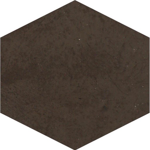 [890.001.0039] Cotto vecchio nero aged  hexagon 13/2,5