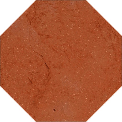 [890.001.0166] Cotto vecchio rosso aged octagon 25/2,5