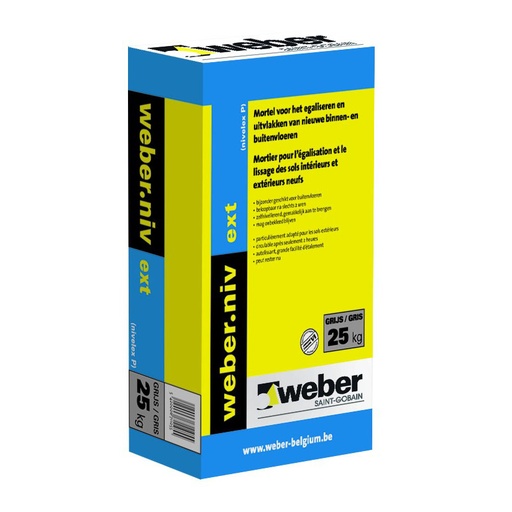 [900.004.0001] Egalisatiemortel weberniv ext 25 kg