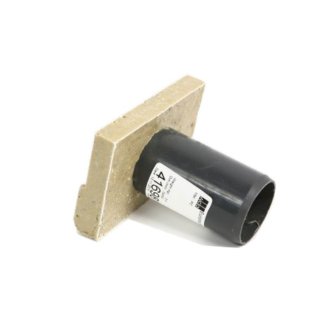 [926.001.0052] Euroline 60 eindplaat met  hor.uitloop Ø5cm 11,8/8,0 (bxh)