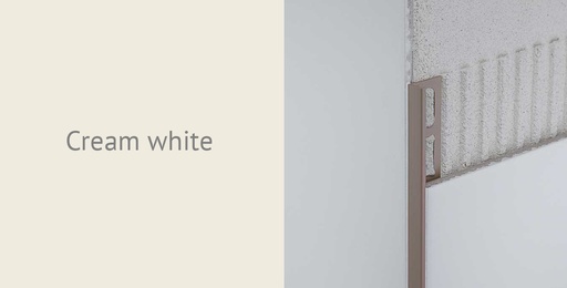 [931.001.0004] Hoekprofiel pvc cream white 10 mm 2,7 lm (80506)