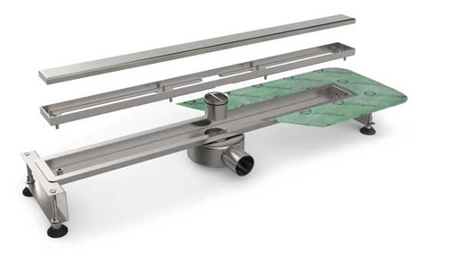 [931.003.0003] Douchegoot Slimdrain 800 set - 84/6,16/6,5 cm (19509)