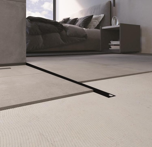 [931.010.0008] Hellingsprofiel inox zwart gelakt 12,5-35,5mm SX 148cm-31688