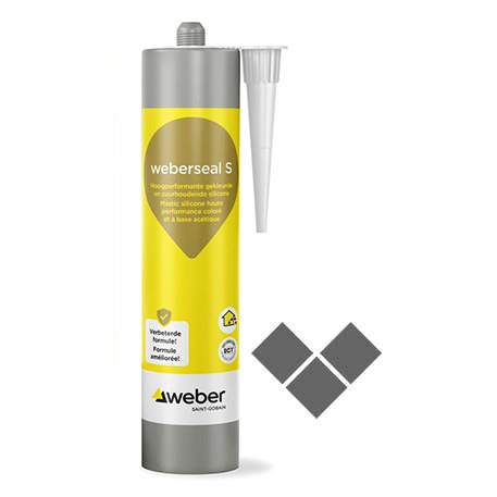 [950.001.0106] Silicone Weberseal S steel 300ml