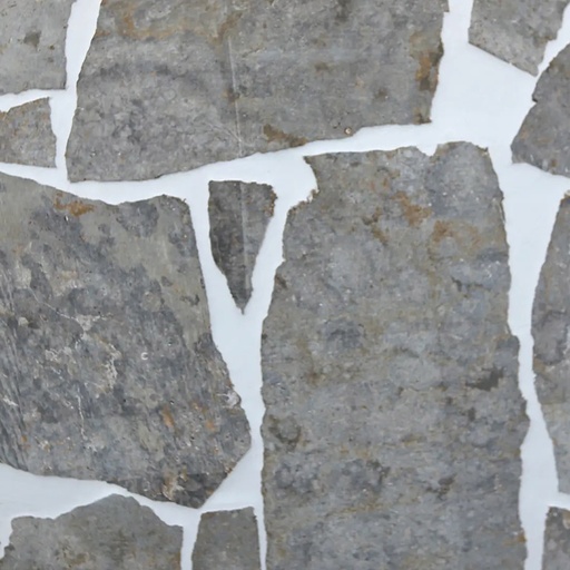 [NAT.138.0037] Muschelkalk opus incertum diamantgezaagd 2 cm